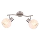 Globo 54025-2 přisazené stropní svítidlo Willy 2x40W | E27 - matný nikl, bílá