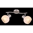Globo 54025-2 přisazené stropní svítidlo Willy 2x40W | E27 - matný nikl, bílá