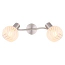 Globo 54025-2 přisazené stropní svítidlo Willy 2x40W | E27 - matný nikl, bílá