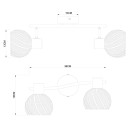 Globo 54025-2 přisazené stropní svítidlo Willy 2x40W | E27 - matný nikl, bílá
