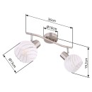 Globo 54025-2 přisazené stropní svítidlo Willy 2x40W | E27 - matný nikl, bílá
