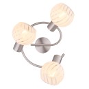 Globo 54025-3 přisazené stropní svítidlo Willy 3x40W | E27 - matný nikl, bílá