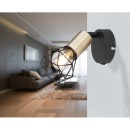 Globo 54802S-1AB nástěnné svítidlo Xara I 1x40W | E14 - černá, mosaz