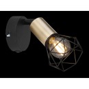 Globo 54802S-1AB nástěnné svítidlo Xara I 1x40W | E14 - černá, mosaz
