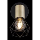 Globo 54802S-1AB nástěnné svítidlo Xara I 1x40W | E14 - černá, mosaz