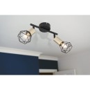 Globo 54802S-2AB přisazené stropní svítidlo Xara I 2x40W | E14 - černá, mosaz
