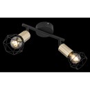 Globo 54802S-2AB přisazené stropní svítidlo Xara I 2x40W | E14 - černá, mosaz