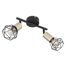 Globo 54802S-2AB přisazené stropní svítidlo Xara I 2x40W | E14 - černá, mosaz