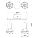 Globo 54802S-2AB přisazené stropní svítidlo Xara I 2x40W | E14 - černá, mosaz