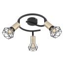 Globo 54802S-3AB přisazené stropní svítidlo Xara I 3x40W | E14 - černá, mosaz