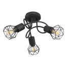 Globo 54802S-3D přisazené stropní svítidlo Xara 3x40W | E14 - černá