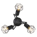 Globo 54802S-3D přisazené stropní svítidlo Xara 3x40W | E14 - černá
