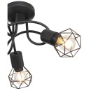 Globo 54802S-3D přisazené stropní svítidlo Xara 3x40W | E14 - černá