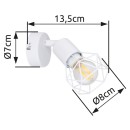 Globo 54802W-1 nástěnné svítidlo Xara 1x40W | E14 - bílá