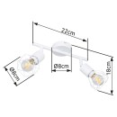 Globo 54802W-2 přisazené stropní svítidlo Xara 2x40W | E14 - bílá