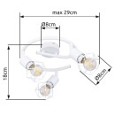 Globo 54802W-3 přisazené stropní svítidlo Xara 3x40W | E14 - bílá
