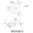 Globo ZACHERY 54315S-3 bodové stropní svítidlo E14