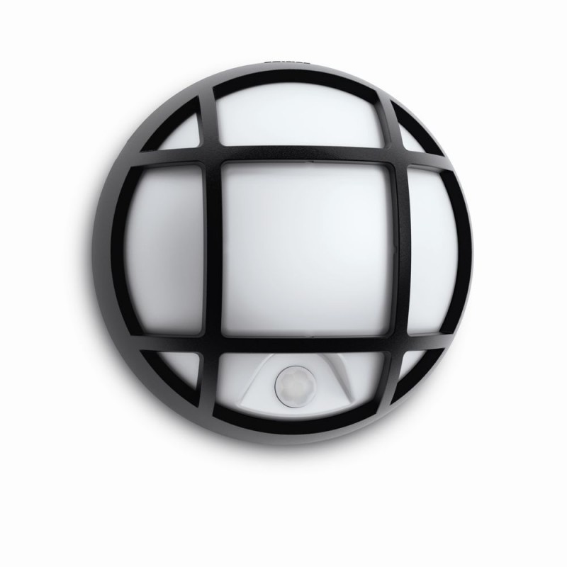 LED venkovní nástěnné svítidlo s pohybovým čidlem Philips EAGLE 17319/30/16 - černá