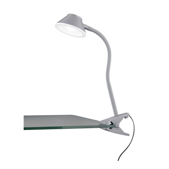 Reality Lampe à Pince LED Berry Titane – 3,5W, 400 Lumens, Bras Flexible, Éclairage Bureau Et Étagère Moderne