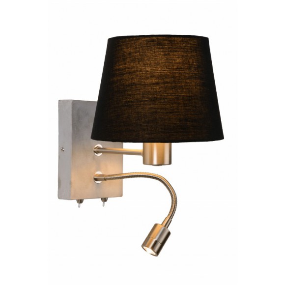 LED nástěnné svítidlo lampa Lucide Poss 1x60W E27/1x3W LED - čtecí lampa