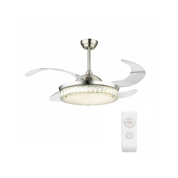 Globo 0352 LED stropní svítidlo s ventilátorem Cabrera 1x36W | 2180lm | 3000K-4000K-6000K - nastavitelné, s dálkovým ovladačem
