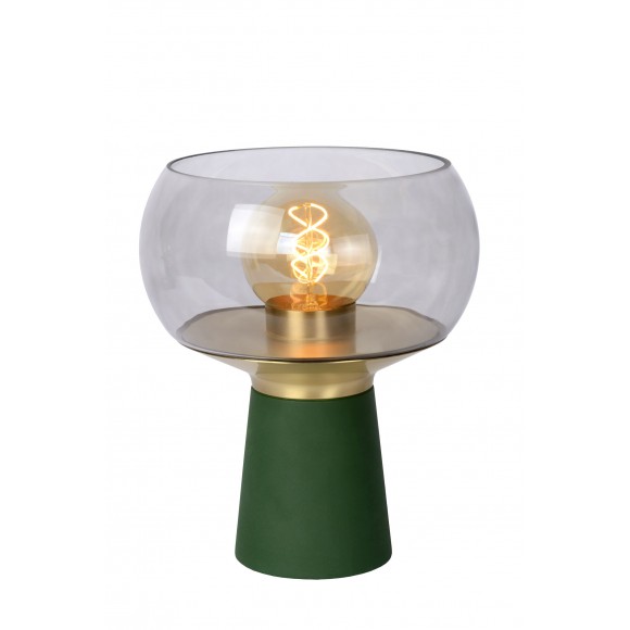 Lucide 05540/01/33 FARRIS dekorativní stolní svítidlo V280mm | 1xE27 - zelená, kouřové sklo