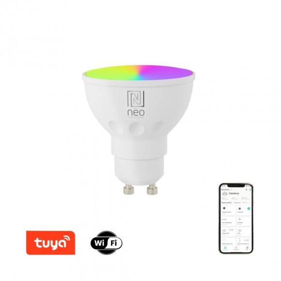 Immax NEO 07724L LED inteligentní žárovka 1x3,5W | GU10 | 350lm | 2700-6500K | CCT | RGB - stmívatelná, bílá