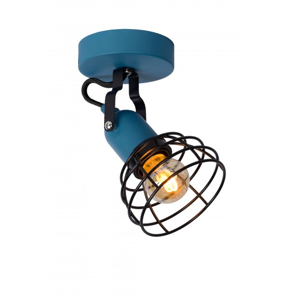 Lucide 08927/01/35 nástěnná bodová lampa Pola 1x60W | E27 - modrá, nastavitelná, stmívatelná