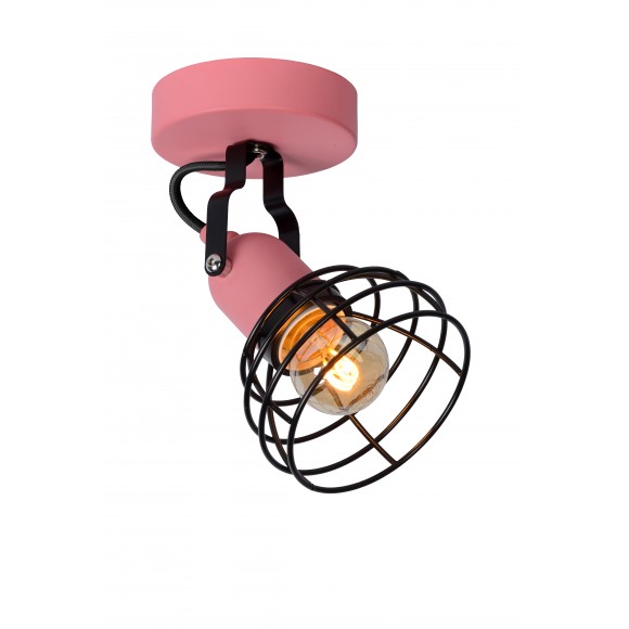 Lucide 08927/01/66 nástěnná bodová lampa Pola 1x60W | E27 - růžová, nastavitelná, stmívatelná