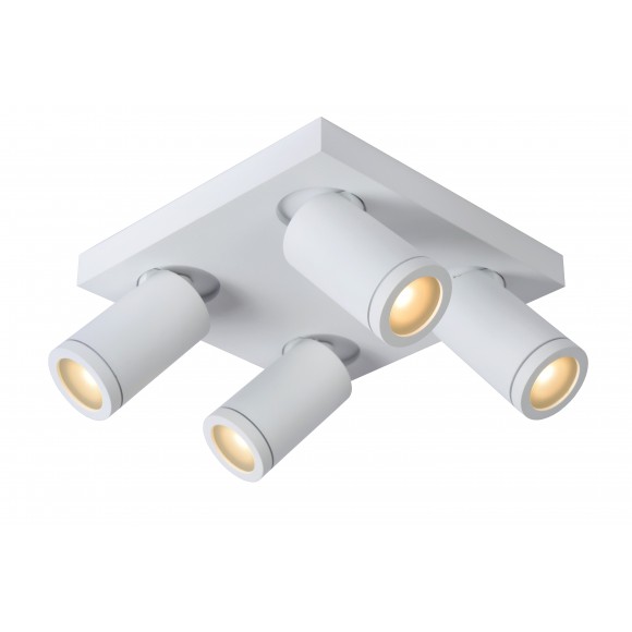 Lucide 09930/20/31 stropní bodové svítidlo 4x5W | LED GU10 | 4x320lm | 2200K/3000K | IP44 - žárovka je součástí balení, bílá, nastavitelné, stmívatelné, CCT