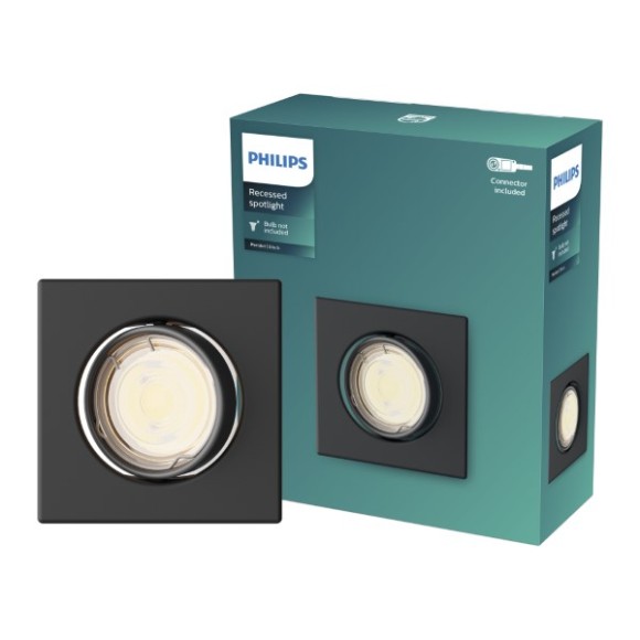 Philips 8720169392687 zápustný rámeček Peridot GU10 | černá