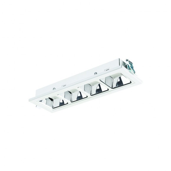 Sylvania 2021688 LED zápustné svítidlo Optix Recessed 4 Cells 1x9W | 962lm | 3000K - ocel, bílá
