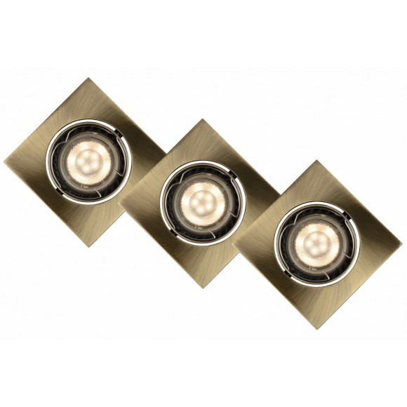 Lucide 11002/15/03 LED zápustné bodové svítidlo Focus 3x5W | GU10 | 960lm | 3000K - sada 3ks, bronz