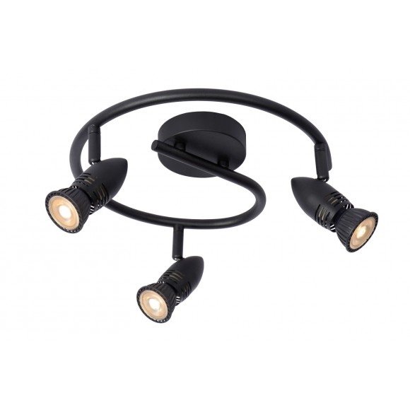 Lucide 13955/03/30 CARO stropní bodové svítidlo D310mm | 3xGU10 - černá