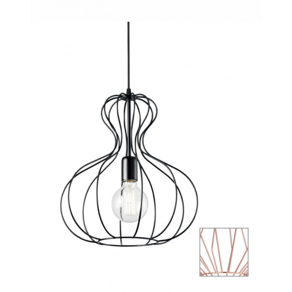 Ideal Lux 166209 závěsné stropní svítidlo Ampolla Rame 1x60W|E27 - měď