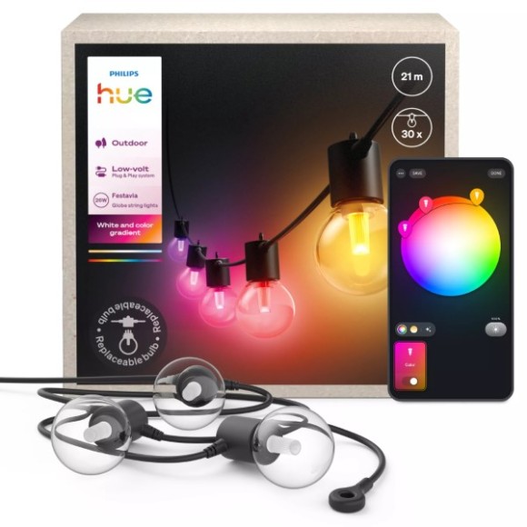 Philips Hue  8720169371590 LED LED pásek | 19W integrovaný LED zdroj | rgb - barevné | stmívač | černá