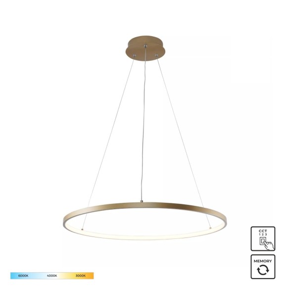 Zuma Line 2023201-GD60 LED závěsné stropní svítidlo BRENO | 28W integrovaný LED zdroj | 3000/4000/6000K