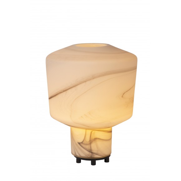 Lucide 20518/01/31 stolní lampička Alistair 1x40W | E27 - bílá, sklo, vypínač na kabelu