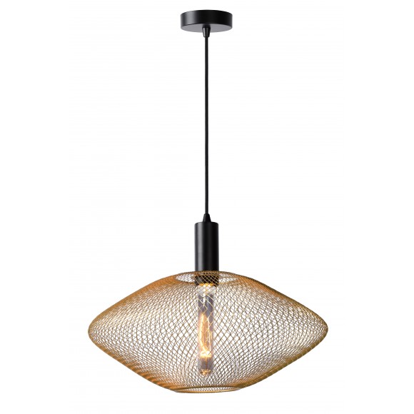 Lucide 21423/45/02 zavěsné stropní svítidlo Mesh 1x40W | E27 - Mosaz, stmívatelné