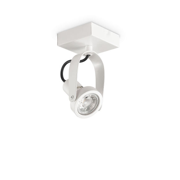 Ideal Lux 229553 bodové stropní svítidlo Glim 1x50W | GU10 | IP20 - nastavitelné, bílá