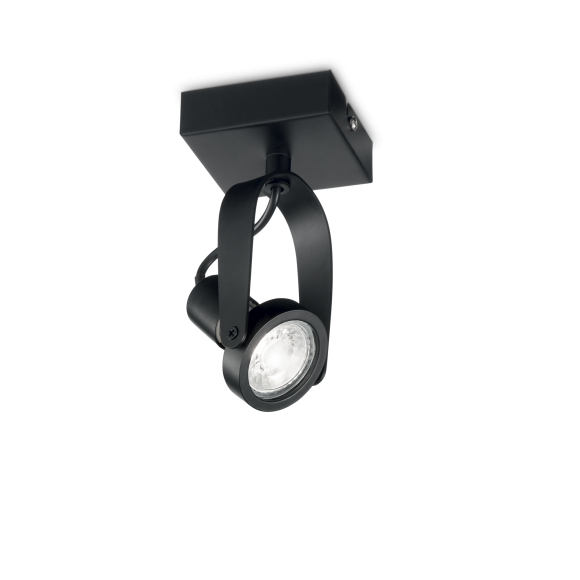 Ideal Lux 229560 bodové stropní svítidlo Glim 1x50W | GU10 | IP20 - nastavitelné, černá