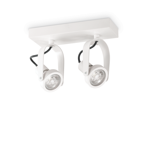 Ideal Lux 229577 přisazené stropní bodové svítidlo Glim 2x50W | GU10 | IP20 - nastavitelné, bílá