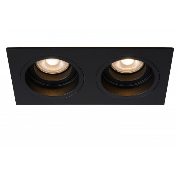 Lucide 22959/02/30 zápustné bodové svítidlo Embed 2x50W | GU10 - černá, nastavitelné, stmívatelné