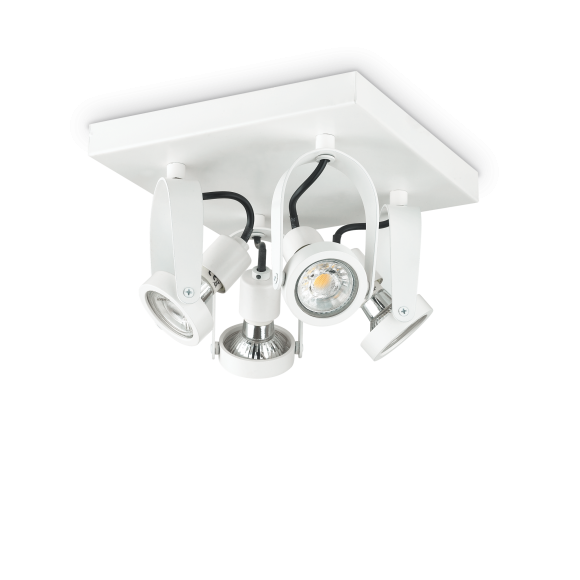 Ideal Lux 229614 přisazené stropní bodové svítidlo Glim 4x50W | GU10 | IP20 - nastavitelné, bílá