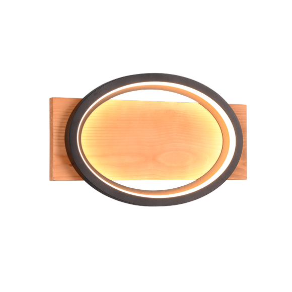 Trio 241110132 LED nástěnné svítidlo Barca 1x16W | 1800lm | 3000K | IP20 - 3 úrovně stmívání vypínačem, dřevo, matná černá