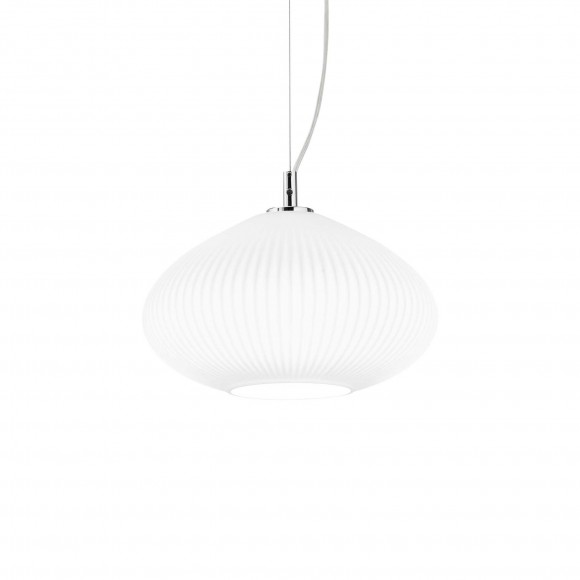 Ideal Lux 264509 závěsné stropní svítidlo Plisse Sp1 1x60W | E27 - chrom, bílá