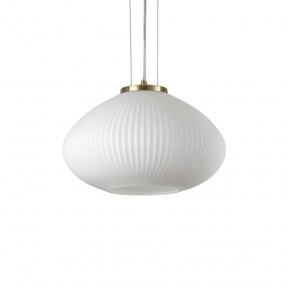 Ideal Lux 264547 závěsné stropní svítidlo Plisse Sp1 1x60W | E27 - mosaz, bílá