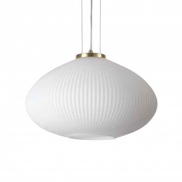 Ideal Lux 285191 závěsné stropní svítidlo Plisse Sp1 1x60W | E27 - mosaz, bílá