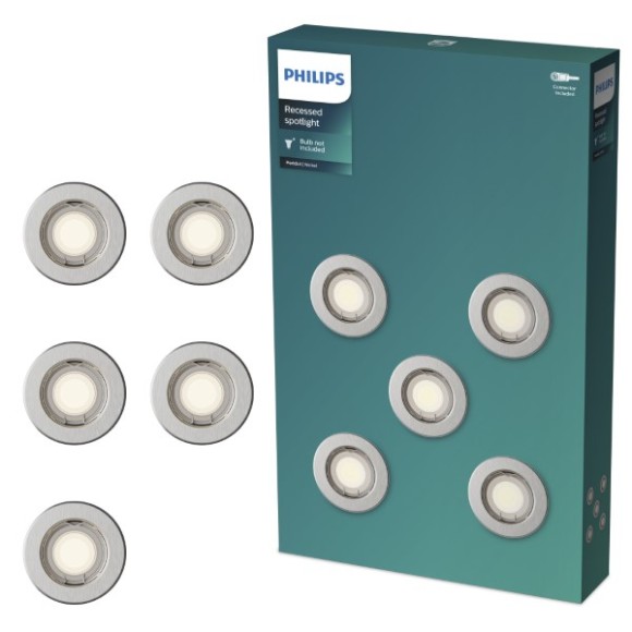 Philips 8721103037176 sada zápustných svítidel Peridot  GU10 | chrom