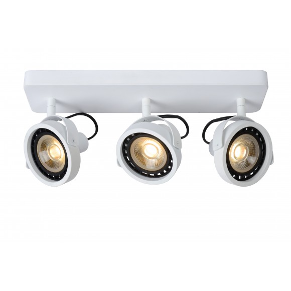 Lucide 31931/36/31 stropní bodové svítidlo Tala 3x12W | LED GU10 | 3x820lm | 2200K/3000K - žárovka je součástí balení, bílá, nastavitelné, stmívatelné, CCT